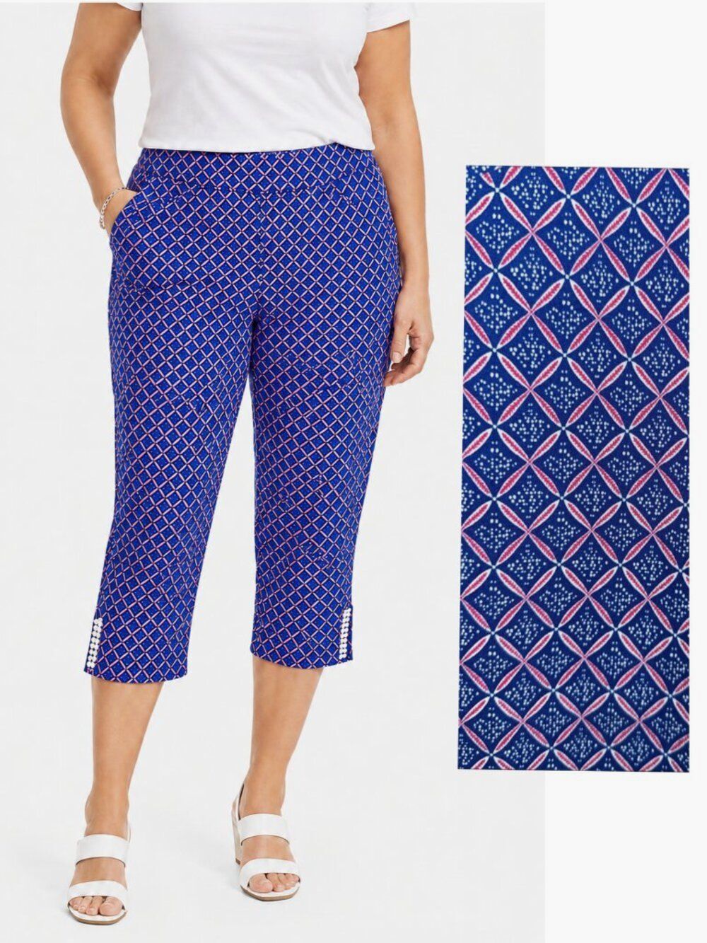 Chico’s Perfect Stretch Capri Size 2.5 (14) Purple LIKE NEW